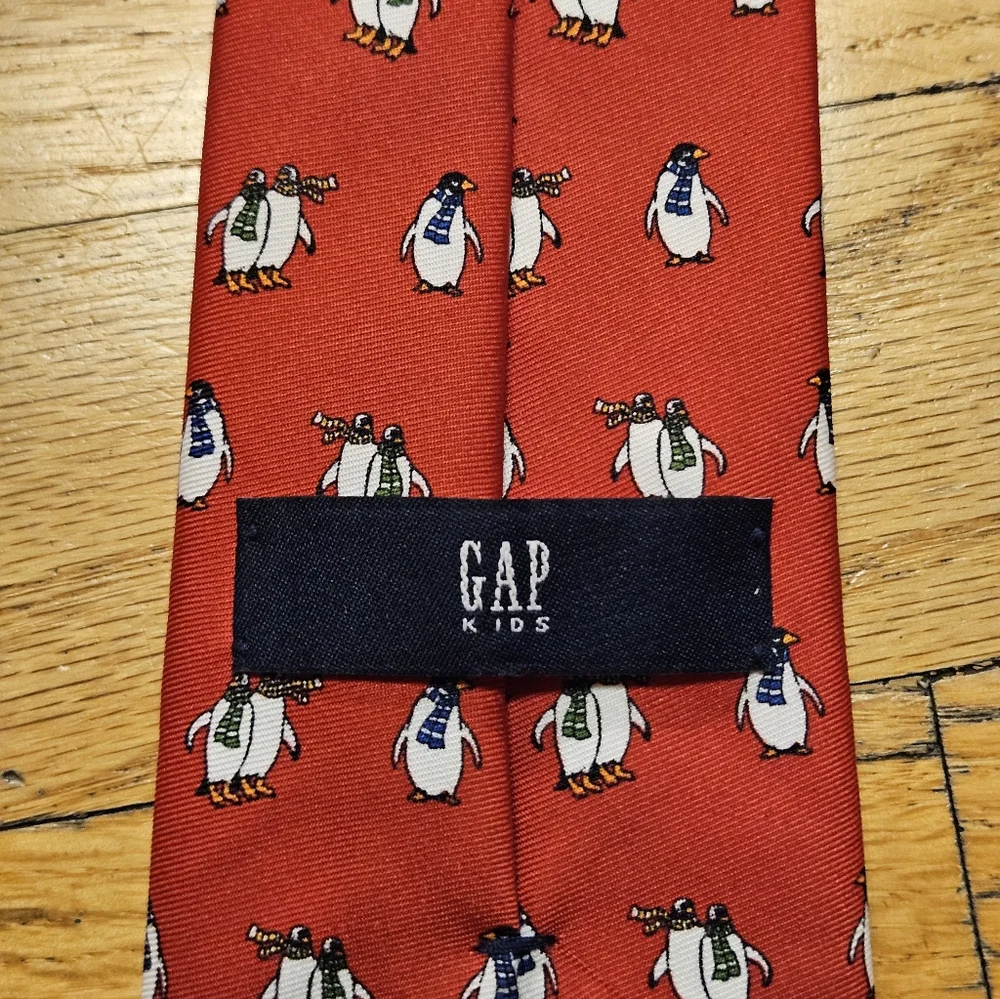 Gap Kids Red Penguin Tie
